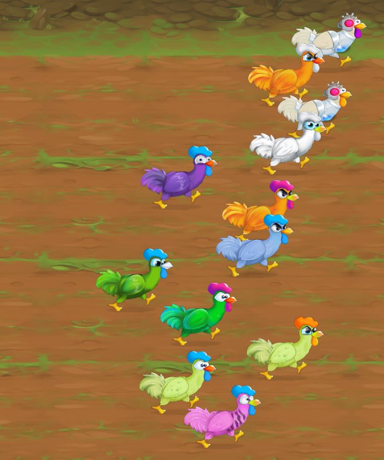 Captura de pantalla de la carrera Chicken Derby